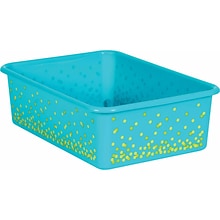 Teacher Created Resources Teal Confetti Large Plastic Storage Bin, Pack of 5 (TCR20900BN)
