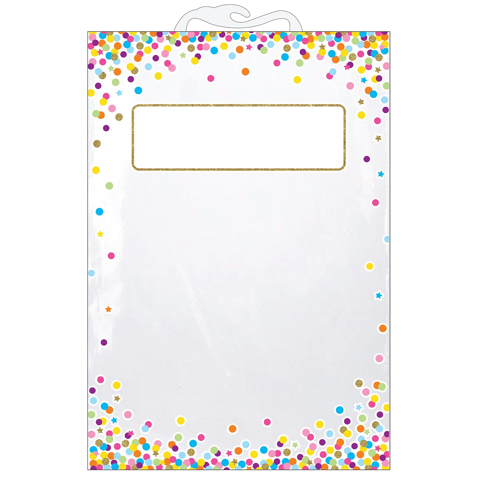 Ashley Productions Hanging Confetti Pattern Storage/Book Bag, 11 x 16, Multicolored, 25/Pack (ASH10585BN)