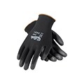 G-Tek 33-B125 Polyurethane Coated Nylon Gloves, Medium, 13 Gauge, Black, 12 Pairs (33-B125/M)