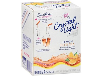 Crystal Light On The Go Lemon Powder Tea, 0.08 oz., 30/Box (00757)