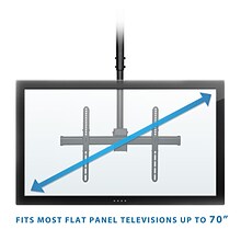 Mount-It! Height Adjustable Ceiling TV Mount Bracket for 32-70 Flat Screens (MI-509L)