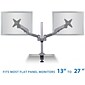 Mount-It! Modular Spring Arm Adjustable Monitor Arm, Up to 27" Monitors, Silver (MI-45116S)