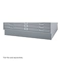Safco® Versatile Steel Flat Files; Closed-Bases for 50x38 File; 6Hx53-3/8Wx38-5/8D, Grey
