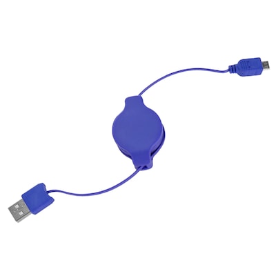 Retractable Micro USB Cable (Purple, Orange, Green,Blue)