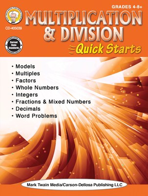Multiplication & Division Quick Starts Workbook by Mark Twain Media, Paperback (405039)