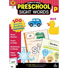 Words to Know Sight Words by Brighter Child, Grade Preschool, Paperback (705233)