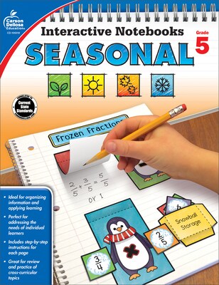 Carson-Dellosa Interactive Notebooks Seasonal, Grade 5 Paperback (105018)