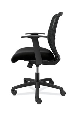 HON Gateway Task Chair, Mid-Back, Swivel-Tilt, Fixed Arms, Black Fabric and Mesh (HONGVFMZ1ACCF1G)