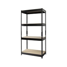 Iron Horse Rivet Series 4-Shelf Metal Unit, 30W, Black (17125)