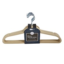 Simplify 10 Super Slim Velvet Huggable Hangers in Ivory