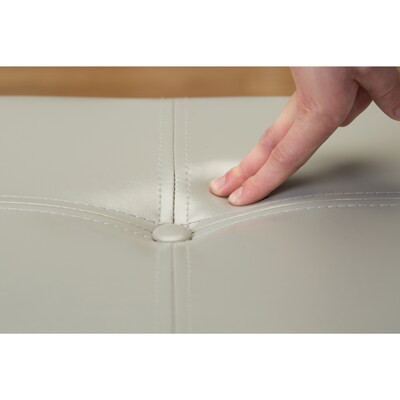 Simplify Faux Leather Double Folding Storage Ottoman (F-0630-Grey)
