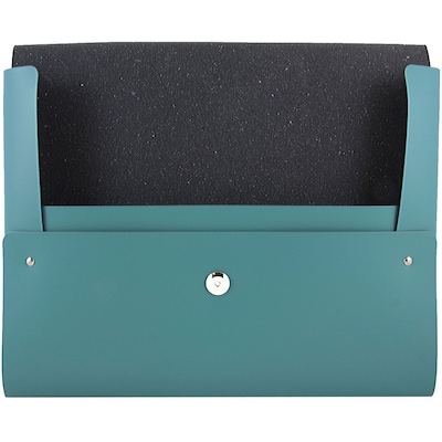 JAM Paper Leather Portfolio Case with Snap Closure, Teal, 12/Pack (233329922B)