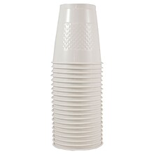 JAM Paper® Bulk Plastic Party Cups, 12 oz, White, 200 Glasses/Box (2255520710b)