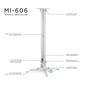 Mount-It! Projector Ceiling Mount Height Adjustable Universal Stand (MI-606L)
