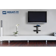 Mount-It! Floating Wall Mounted Shelf Bracket Stand, Black (MI-892)
