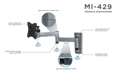 Mount-It! TV Wall Mount Designed Specifically for RV or Mobile Home (MI-429)
