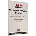 JAM Paper® Parchment Legal Paper, 8.5 x 14, 24lb Pewter, 100/pack (17132143)