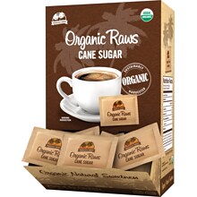 Tropically Grown Organic Raws Cane Sugar, 200/Box (83035)
