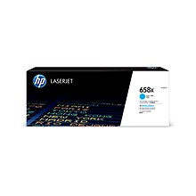 HP 658X Cyan High Yield Toner Cartridge, Prints Up to 28,000 Pages (W2001X)