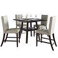 CorLiving Bistro 5pc 36 Counter Height Cappuccino Dining Set - Platinum Beige (DIP-497-Z6)