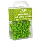JAM Paper Push Pins, Lime Green, 2 Packs of 100 (522416893A)