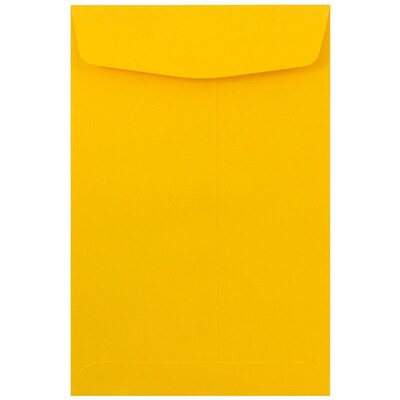 JAM Paper Open End Catalog Envelope, 6 x 9, Yellow, 50/Pack (212815443FI)