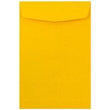 JAM Paper Open End Catalog Envelope, 6 x 9, Yellow, 50/Pack (212815443FI)