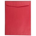 JAM Paper 9 x 12 Open End Catalog Colored Envelopes, Red Recycled, 25/Pack (80329a)