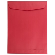 JAM Paper 9 x 12 Open End Catalog Colored Envelopes, Red Recycled, 25/Pack (80329a)