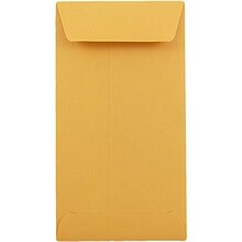JAM Paper #5 1/2 Coin Envelope, 3 1/8 x 5 1/2, Brown Kraft, 50/Pack (1623991I)