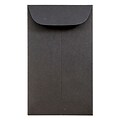 JAM Paper #3 Coin Business Envelopes, 2.5 x 4.25, Black, 50/Pack (356730544i)