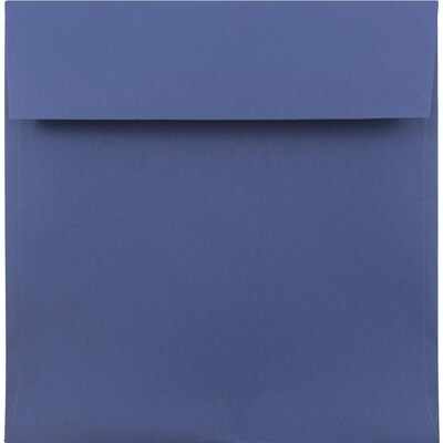 JAM Paper 7.5 x 7.5 Square Invitation Envelopes, Presidential Blue, 25/Pack (263913007)