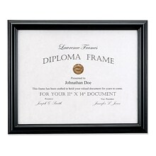 Lawrence Frames Wood Certificate Frame, Black (185011)