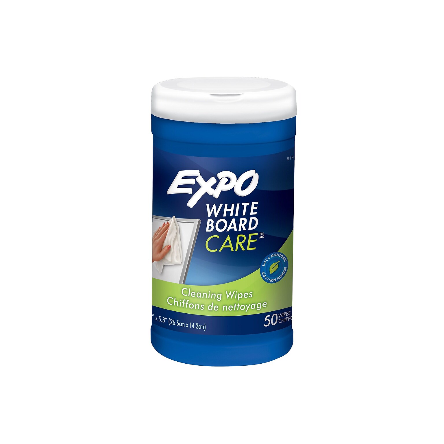 Expo Whiteboard Care Dry Erase Wipes, 5.5 x 10, White, 50/Container (81850)