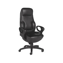 Global Leather Executive Chair, Black (2424-18BK-PD03)