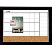 Quartet Combo Dry-Erase & Bulletin Board, Black Frame, 23 x 35 (79284)