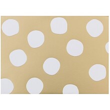 JAM Paper® Thank You Cards Set, Gold Polka Dot, 10/pack (D41109NGLMB)