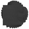JAM Paper® Medium Lunch Napkins, 6 1/2 x 6 1/2, Black, 600/Box (6255620716b)