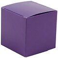 JAM Paper® Glossy Gift Boxes, Small, 2 x 2 x 2, Purple Glossy, 10/Pack (238327083)