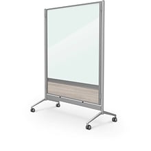 Balt D.O.C. Glass Room Divider, Silver Aluminum Frame, 58 x 46.3 (8201D-8201)