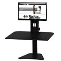Victor Technology High Rise™ Manual Single Monitor Standing Desk, 28 W, Laminate Wood (DC300)