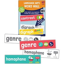 Carson-Dellosa Learning Cards Language Arts Word Wall, Grade 2, 60 Cards/Set (145116)