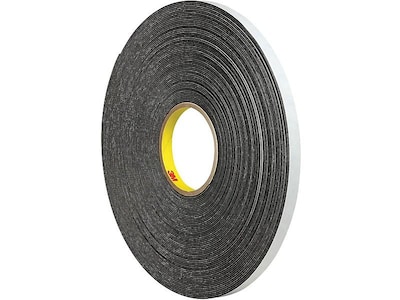 3M Double-Sided Tape, 1 x 5 Yds., Black (4466B)