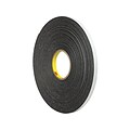 3M Double-Sided Tape, 1 x 5 Yds., Black (4466B)