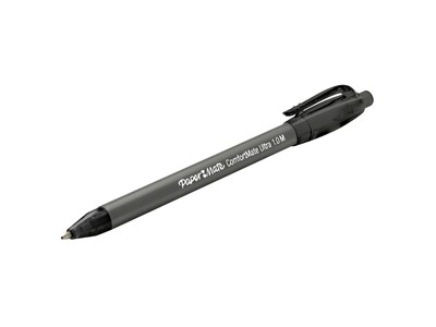 Paper Mate ComfortMate Ultra Retractable Ballpoint Pen, Medium Point, Black Ink, Dozen (6330187)