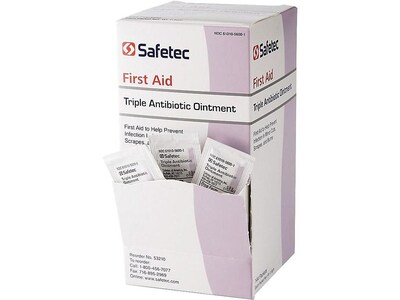 Safetec First Aid Triple Antibiotic Ointment, 0.03 Oz., 144/Box (53210)
