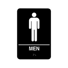 Cosco® Women and Men Indoor Door Signs, 5.9L x 9H, Black/White, 2/Set (098095)