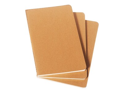 Moleskine Cahier Journal, Set of 3, Soft Cover, Large, 5 x 8.25, Ruled, Kraft Brown (704987)