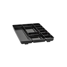 Rubbermaid Regeneration 9 Compartment Plastic Accessory Tray, Black (45706)