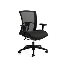 Global Vion Mesh Back Fabric Computer and Desk Chair, Black (6321-8-UR22)